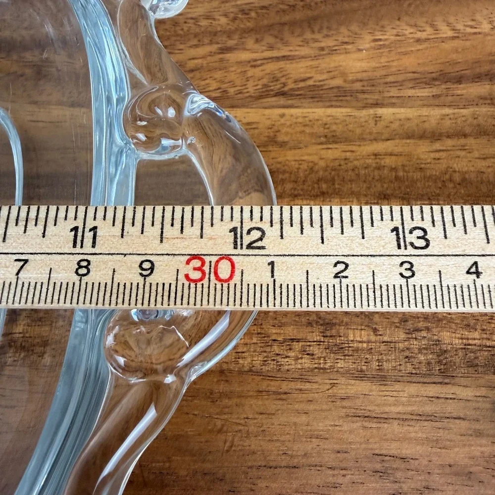 Heisey Glass Lariat Divided Relish Dish Oval Serving Tray Clear 3 Section 12.5in